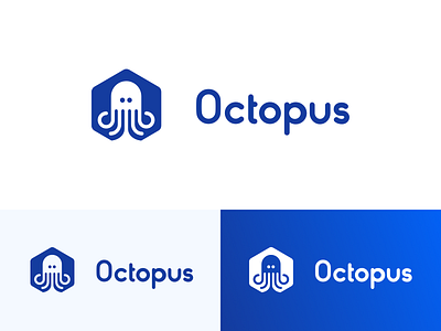 Octopus Identity Project 🐙 abstract branding concept dailyui geometric gradients identity letters logo octopus typography