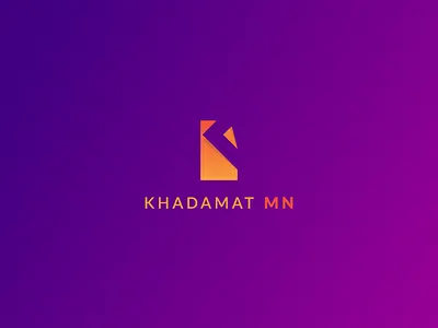KHADAMAT MN Identity abstract arab arabic golden ratio gradient identity morocco negative space orange purple services
