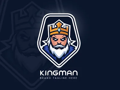 King Mascot Logo creative emperor king logo logos mascot vector