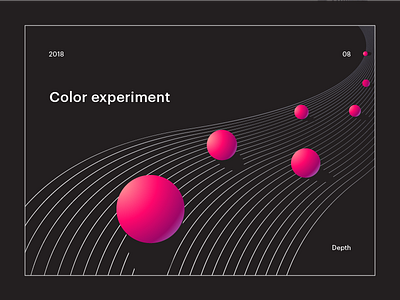 Color Exp 08 2018 color depth experiment lines spheres