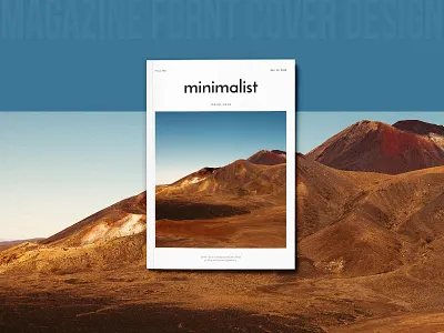 Magazine Front Cover Design clean editable elegant layout magazine minimal multipurpose professional travel