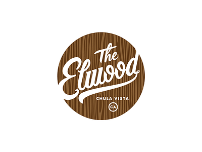 The Elwood Logo Script bar grain logo script wood