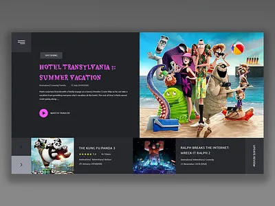 Movie Header Exploration exploration header minimal movie review ui web