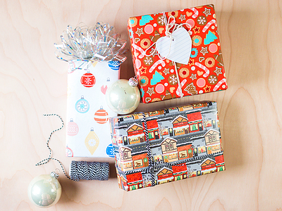 My First Skillshare Class: Designing Holiday Wrapping Paper! christmas christmas cookies holiday skillshare vintage wrapping paper
