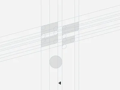 Sound Factory | Grid circle construction face grid invisible letter lettermark minimal monogram note sign sound