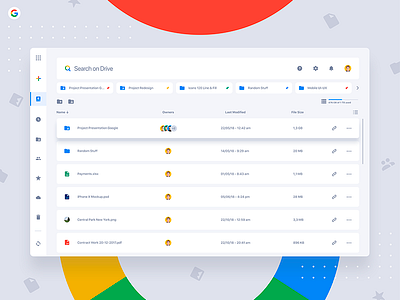 Google Drive Concept Dashboard dashboard free google google dashboard google drive graphic design psd ui uiux user interface