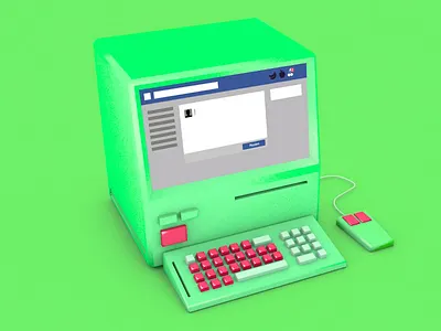 PC 3d animation cinema4d design mac2 mograph motiondesign motiongraphics neon retro socialmedia