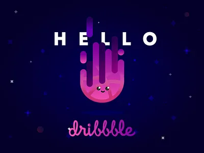 Hello Dribbble! design gradient graphic design planet space