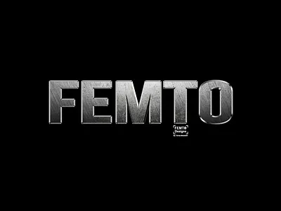 Metal Text Effect design femto photoshop