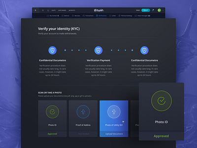 Twin: Verifications article bets betting bitcoin casino cherry documents id card netent passport twin verification