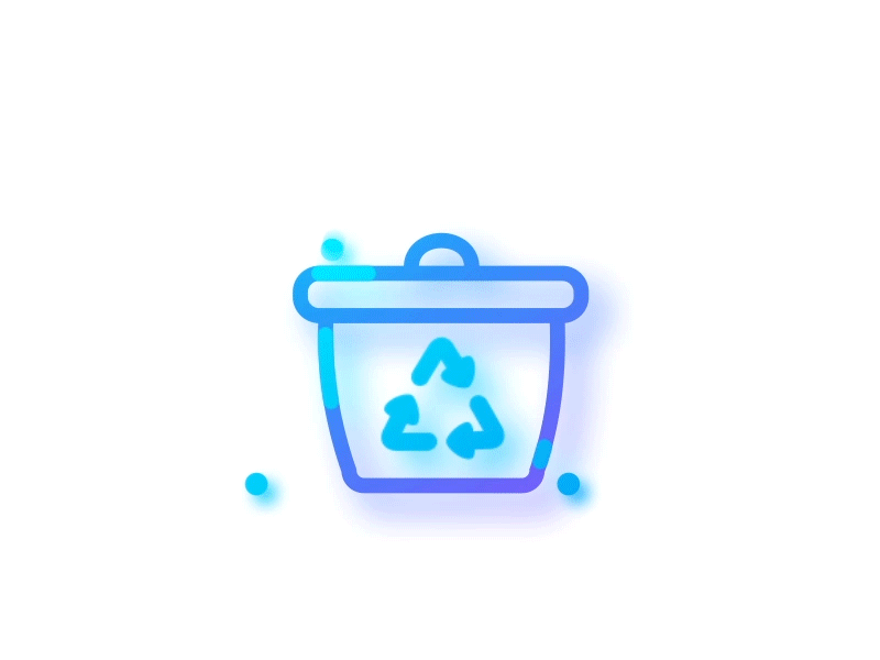 Funny Trash Animated Icon animation design ecology gif icon motion recycle trash