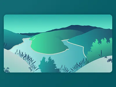 River Illustration design illustration landscape nature river