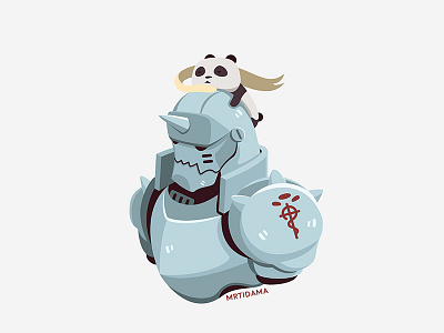 Alphonse Elric FMA Brotherhood anime full metal alchemist icon illustrator sticker vector