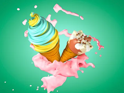 Ice Cream Cone color delicious dessert food ice cream