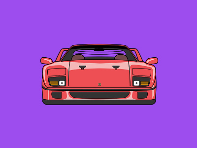 Ferrari F40 auto car design drive exotic car ferrari ferrari f40 red car
