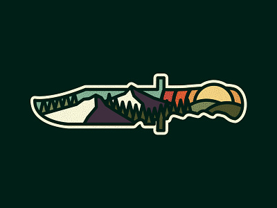 Knife art design outdoors photoshop vintage