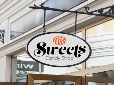 Sweets candy candy shop challenge logo signage thirtylogos