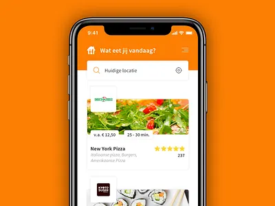 🍴Thuisbezorgd App Redesign apps design food ios app iphone x take away takeaway thuisbezorgd ui ux