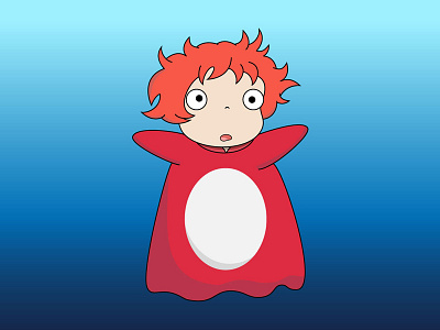 Ponyo anime ghibli illustration ponyo studio