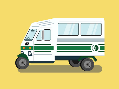 Tempo electricvehicle illustration kathmandu nepal publictransport safatempo tempo