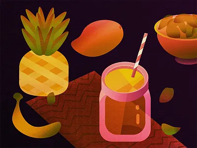 Eat Healthy 2d fruit graphic green smoothie healthy illustration jar sunday