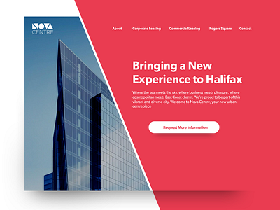 Nova Centre Homepage idea convention center design halifax homepage ui ui design user experience user interface ux ux design web design