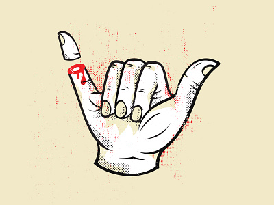 Shaka blood fingers hand