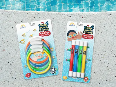 Deep Down Divers Packaging children illustration packaging retail summer vector