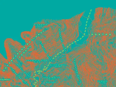 Ironton Wall Wrap alcohol colorado denver distillery ironton topo topography wallwrap whiskey whisky