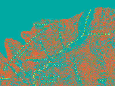 Ironton Wall Wrap alcohol colorado denver distillery ironton topo topography wallwrap whiskey whisky