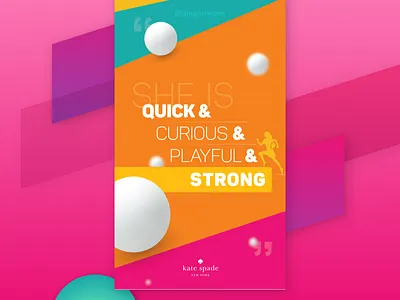 She Is - Kate Spade graphic graphic design illustration kate spade lettering poster quote typography