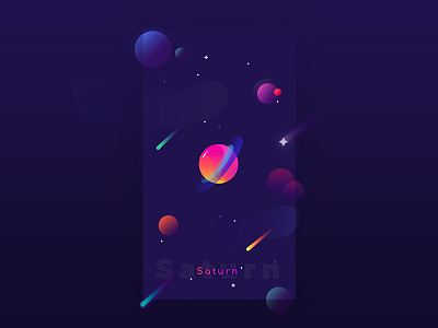 Saturn adobe xd contest creative mints design freebie icons madewithadobexd rebound screen splash xd