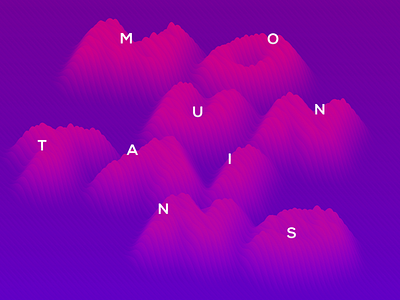 M O U N T A I N S c4d challenge generative illustration splines