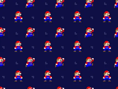 Supermario pixel art art bros builder dark games gaming oldschool pattern pixel retro seamless super mario