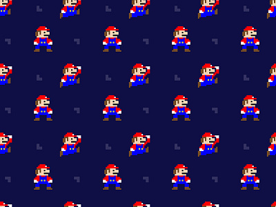 Supermario pixel art art bros builder dark games gaming oldschool pattern pixel retro seamless super mario