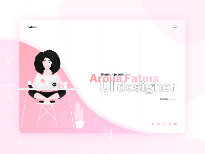 M Y P O R T F O L I O 🚀🚀 !! fatma aroua pink portfolio ux