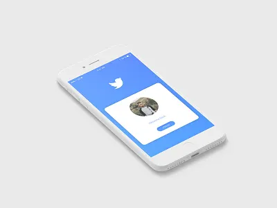 Twitter Flat UI Log In design flat design gradient invite ios iphone iphone x mock up twitter ui ux