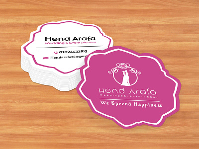 Flower Shaped Business Card bride business card design event flower groom logo planner wedding