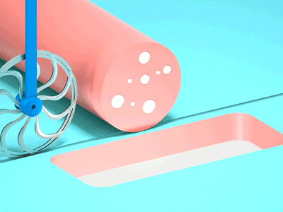 Salami 3d acrime c4d illustration motion octane salami