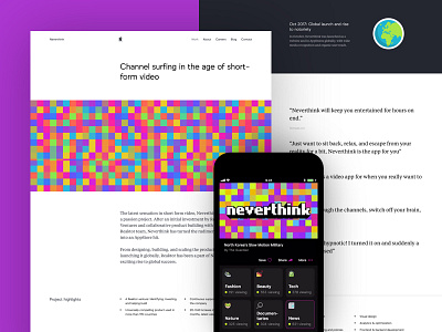 Neverthink amsterdam brand design dubai helsinki new reaktor tech tokyo ux website york