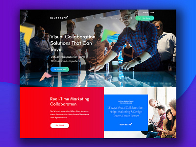 Bluescape Web Design agency application business it lading page marketing sketch tech webdesign
