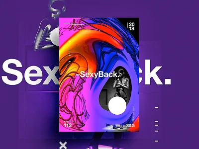 SexyBack. 2018 abstract art color design gradient skillshare swiss digitalart tutorial type typography