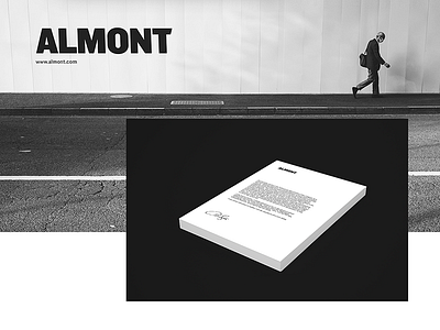 Almont Brand Identity black branding clean identity logo logotype mockup simple