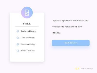 Ripple Teaser billing delivery dribbble gradient invites minimal price