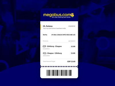 Email Receipt Ticket daily dailyui design email experience receipt ticket travel ui uiux user web