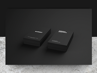 Almont Brand Identity black branding business card clean identity logo logotype mockup simple