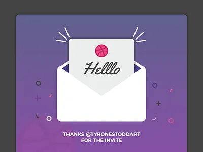 Hello Dribbble! adobe branding card colour debut dribble flat illustration ui