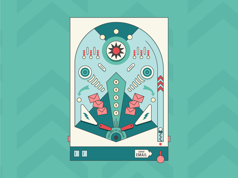 Pinball animation illustration pinball