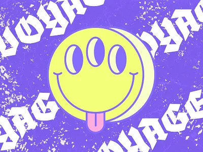 Voyage - Smiley 80s fun neon retro smile voyage