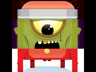 3 of 10 character stacks characters digital fun illustration